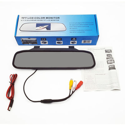 Qualität  4.3inch HD 16:9 Dual RCA Video Inputs PAL/NTSC LCD Rear View Mirror Fabrik