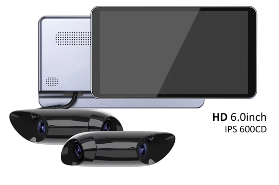 Qualität  6.0 Inch IPS 600CD HD Digital Rear-View Mirror System with IP67 Dustproof and Waterproof Dual Side Cameras for Blind Spot Monitoring Fabrik