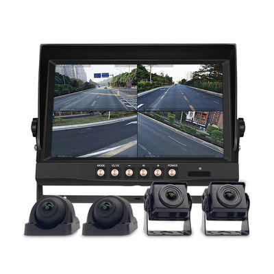 4-Kanal DVR-Monitor 1080P HD AHD Kamerasystem, Quad-Screen Rückfahrkamera-CCTV-System, Sicherheitsüberwachungssystem für Scania Bus & Schwerlastwagen