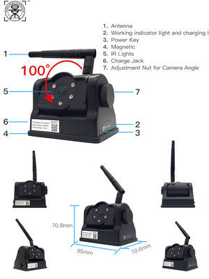 Magnetische WLAN-Kamera für Fahrzeuge mit wiederaufladbarer, einfacher Einrichtung und langer Akkulaufzeit