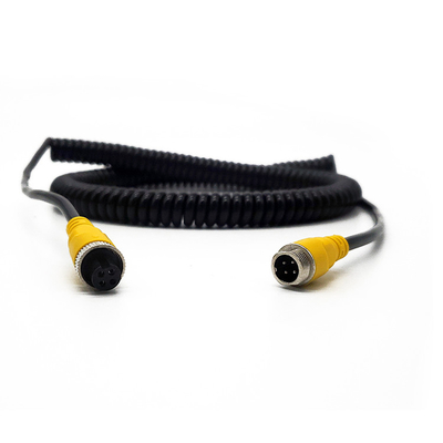 Draht der RoHS-Auto-Kamerazubehör-5m 4 Pin Aviation Cable Spring Extension für das Auto, das Kamera aufhebt