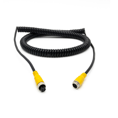 Draht der RoHS-Auto-Kamerazubehör-5m 4 Pin Aviation Cable Spring Extension für das Auto, das Kamera aufhebt