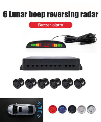 LCD Display 6 Sensor Parking Radar Kit System Visual and Audio Distance Warning Parking Aid