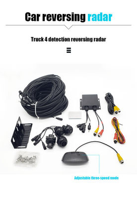 24V Universal Heavy‑Duty Truck Blind Spot System, 4Pcs Parking Sensors Alarm Detection Safety Kit for Truck Bus RV Commercial Vehicle