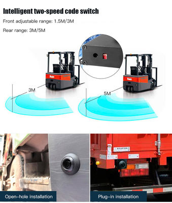 24V 8 Pcs Parking Sensors Alarm Universal Heavy Duty Blind Spot Monitoring System for Commercial Truck Bus RV