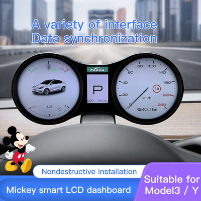 Multifunktionsauto Tesla Digital Messgerät-Anzeigen-LCD-Bildschirm des Armaturenbrett-Modell-3 multi