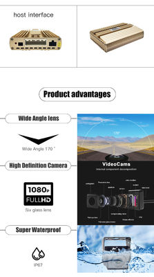 7 Zoll AHD Quad-View-Kamerasystem mit Monitor für Bus und LKW | Fahrzeugüberwachungs-Rückfahrkamerasystem