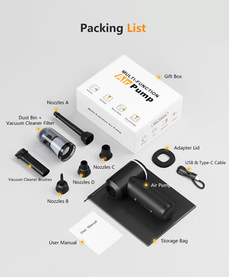 Tragbarer 12V-Auto-Staubsauger mit 16-Fuß-Stromkabel und Detailzubehör für den Fahrzeuginnenraum
