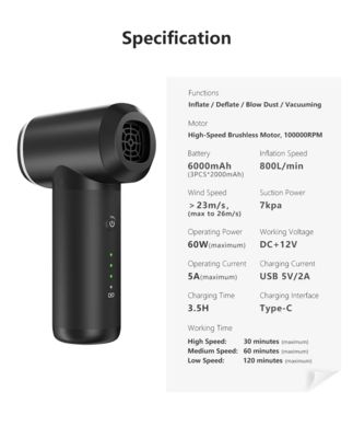 Tragbarer 12V-Auto-Staubsauger mit 16-Fuß-Stromkabel und Detailzubehör für den Fahrzeuginnenraum