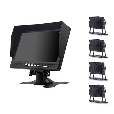 4-Kanal-DVR-Monitor 1080P HD AHD Quad-Screen CCTV-Backup-Kamerasystem für Scania Bus Schwerlastwagen
