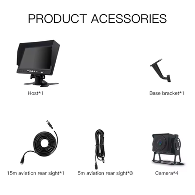 Vehicle Camera System with 10-Inch IPS Screen and 4 Cameras for Trucks and Fleet Management