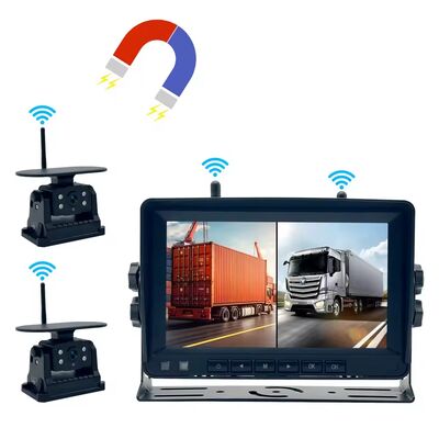 High Definition kabelloser LKW-DVR-Monitor, 7 Zoll Nachtsicht WiFi Solarbetriebene Rückfahrkamera für Winnebago Travato Wohnmobil Rückfahrkamera