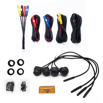 Car 360° Panoramic View Camera System Four-Way Front Rear Left Right Side View Cameras Night Vision Compatible with Android Car Radio