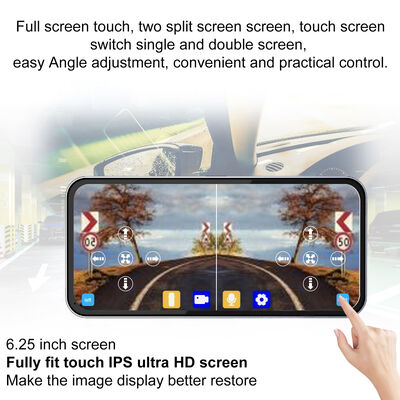 Erweiterte AHD 1080P-Rücksichtskamera mit Sharkfin Design und 6,25 Zoll-Bildschirm für Parken und Blind Spot Awareness