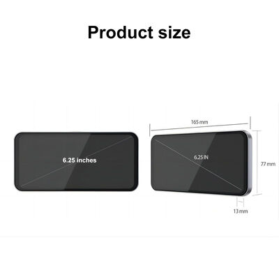 6.25-Inch HD Electronic Rearview Mirror System with Night Vision, Left and Right Blind Spot Cameras and DVR Recording for Cars