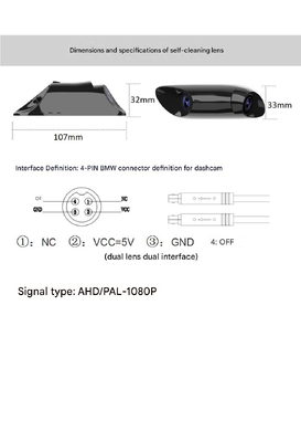 Dual-Lens 1080P Elektronische Rückspiegel 6 Zoll hohe Helligkeit Display Ultra-schlanke Aluminium-Körper Wasserdichtes Fahrzeug Rückspiegelkamera für Autos