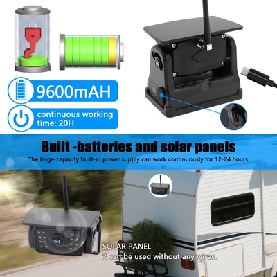 WLAN-Solar-Auto-Kamera Magnetische Basis Wireless AI BSD Blind Spot Alarm Hintersteckkamera Nachtsicht Wasserdicht Schadensfrei Installation