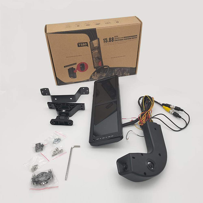2CH 15.88 Inch Rearview Mirror with DVR & Blind Spot Detection, Monitoring Mirror for Engineering Vehicles, Trucks and Buses
