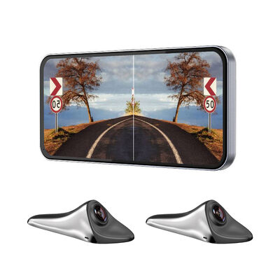 Dual Wireless Shark Fin Blind Spot Camera with Infrared Night Vision, IP67 Waterproof, and 120 Degree View Angle for Toyota, Ford, VW, BMW