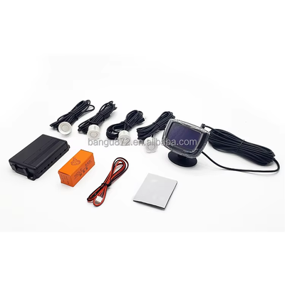  Universal 16.5mm 4‑Probe Parking Sensor System, LCD Monitor Distance Display Car Reverse Radar for 12V Passenger Car SUV Aftermarket OEM Available